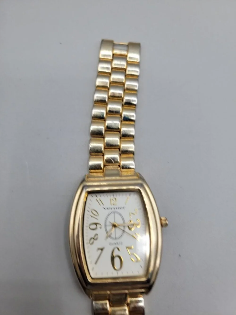 Vernier Gold Classic Tonneau Ladies Quartz Watch 7.5